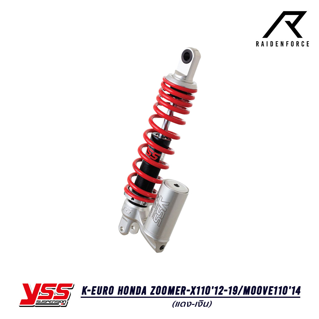 โช้ค YSS K-Euro Honda Zoomer-X110'12-19/moove110'14 สี แดง/เงิน