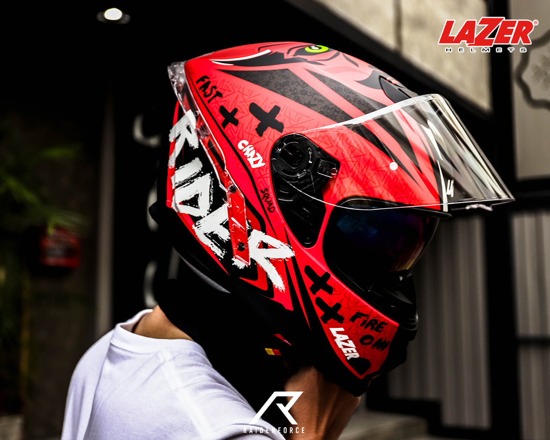 หมวกกันน็อค LAZER Helmet RAFALE ONI ดำ-แดง(ด้าน)