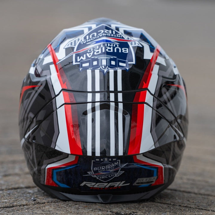 หมวกกันน็อค REAL Helmet Falcon Buriram - สีดำน้ำเงินแดง