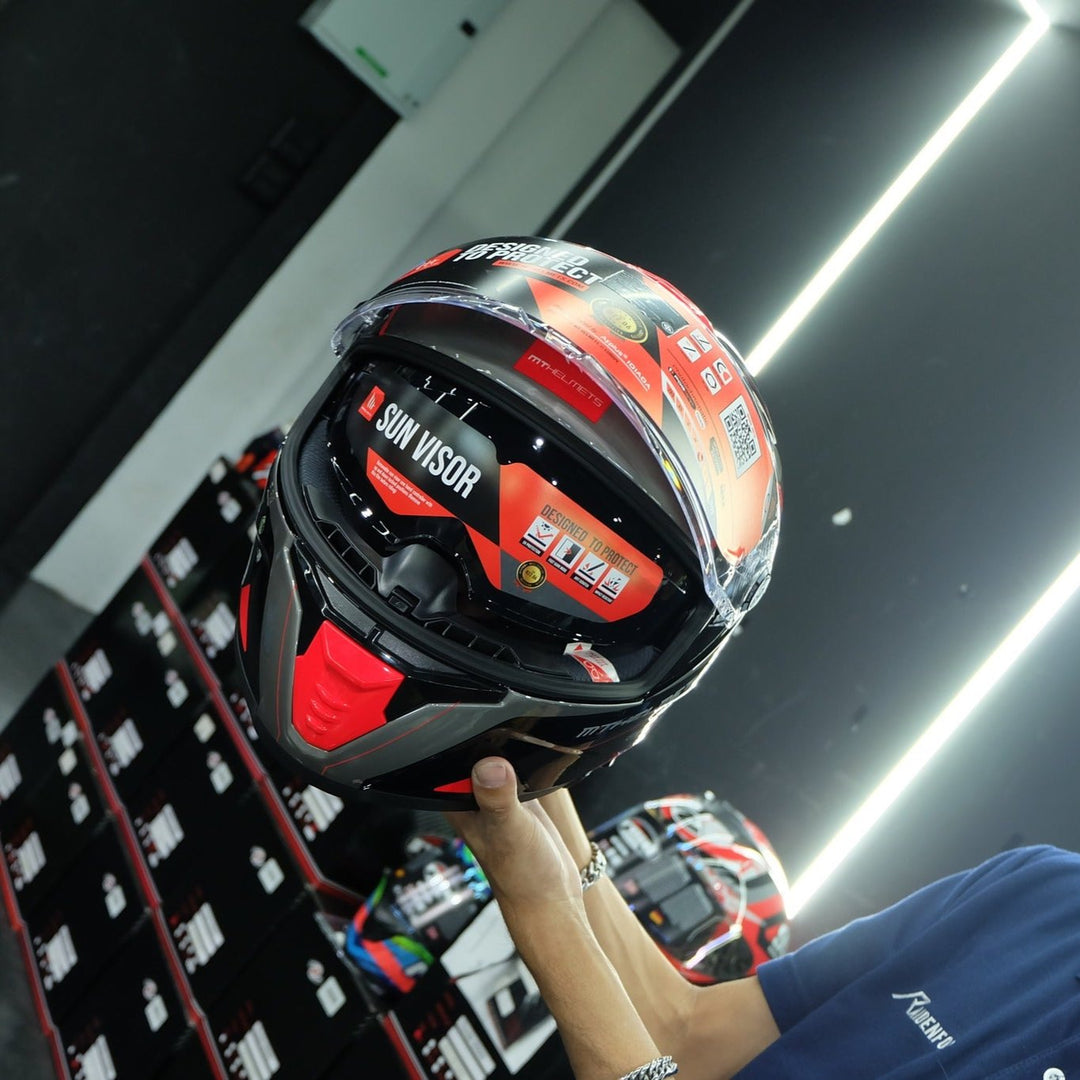 MT Thunder4 SV Jerk Gloss red helmet
