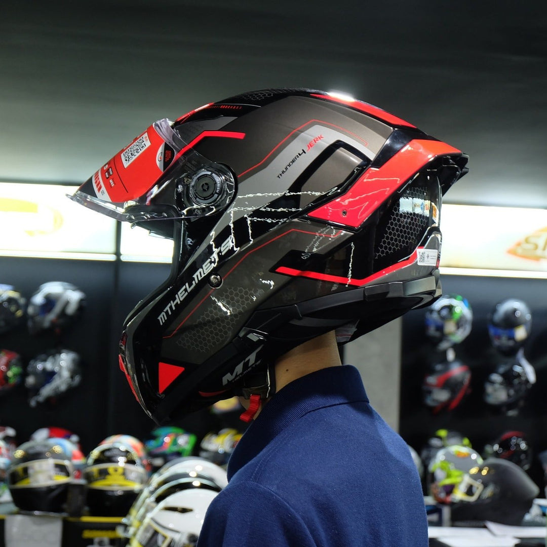 MT Thunder4 SV Jerk Gloss red helmet