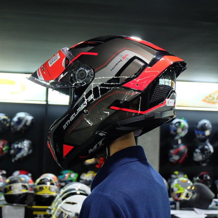 MT Thunder4 SV Jerk Gloss red helmet