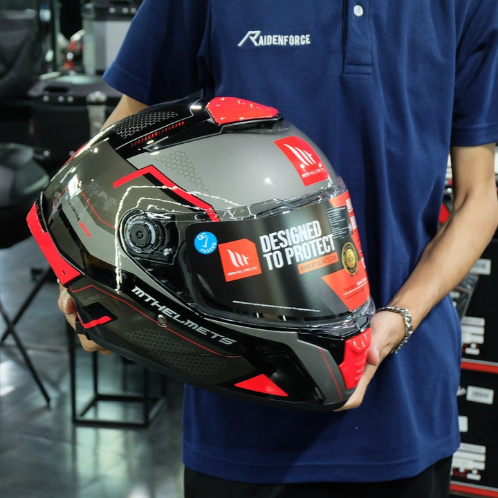 MT Thunder4 SV Jerk Gloss red helmet