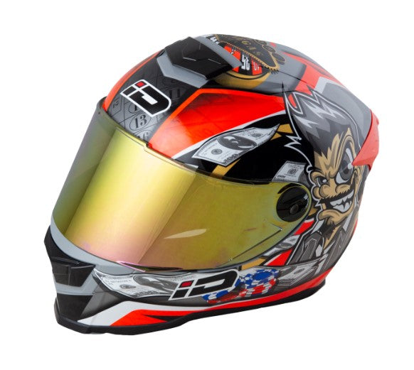 หมวกกันน็อค ID HELMET SPARTAN BT Casino S6 สีเทา