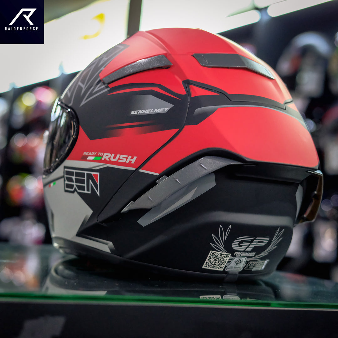 หมวกกันน็อค Sen Helmet Rush Matt red