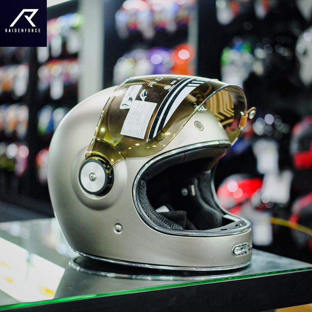 หมวกกันน็อค ID  HELMET Rocket สีทองเทา