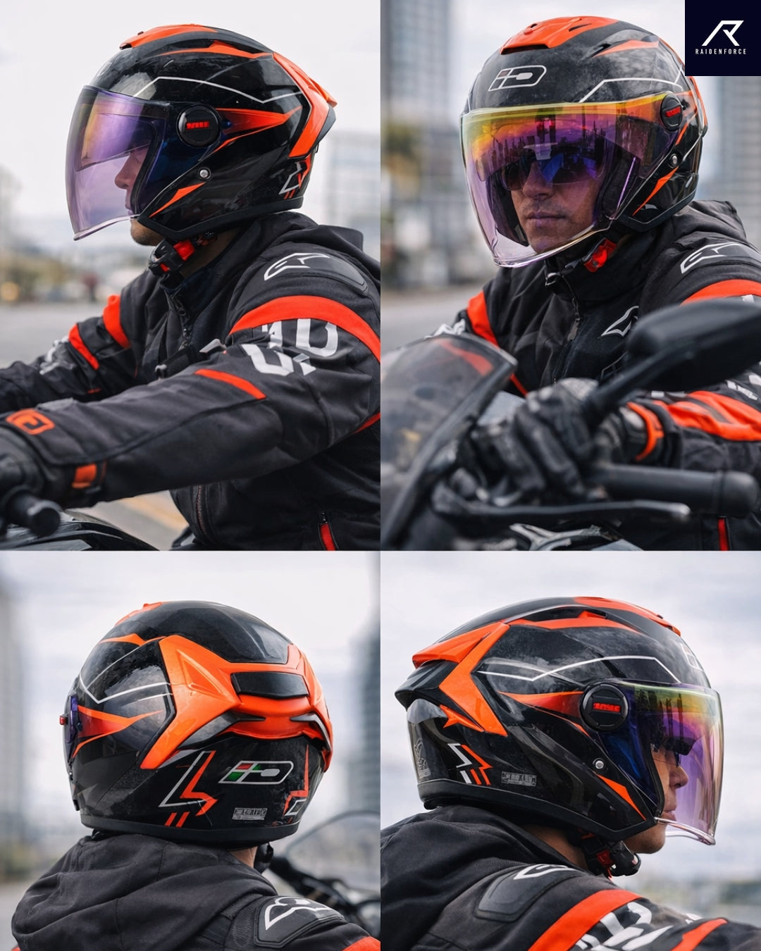 หมวกกันน็อค ID HELMET E-TRON  OMEGA ดำเงา