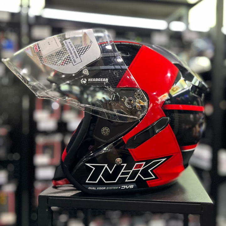 หมวกกันน็อค NHK R12Visor-Napoleon ดำ/แดง