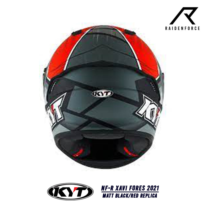 หมวกกันน็อค KYT NF-R Xavi fores 2021 Matt Black/Red Replica