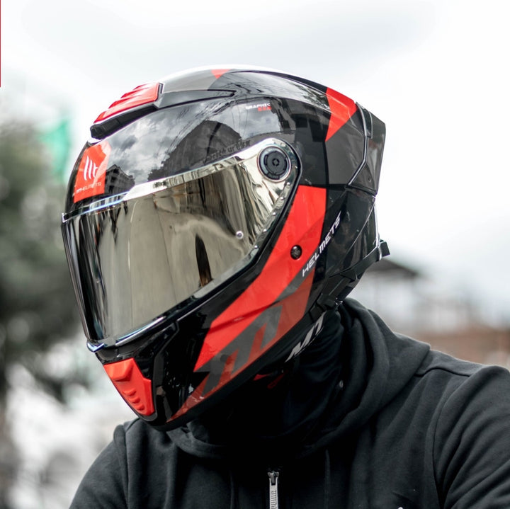 MT Thunder4 SV EXA A5 Gloss Red Helmet