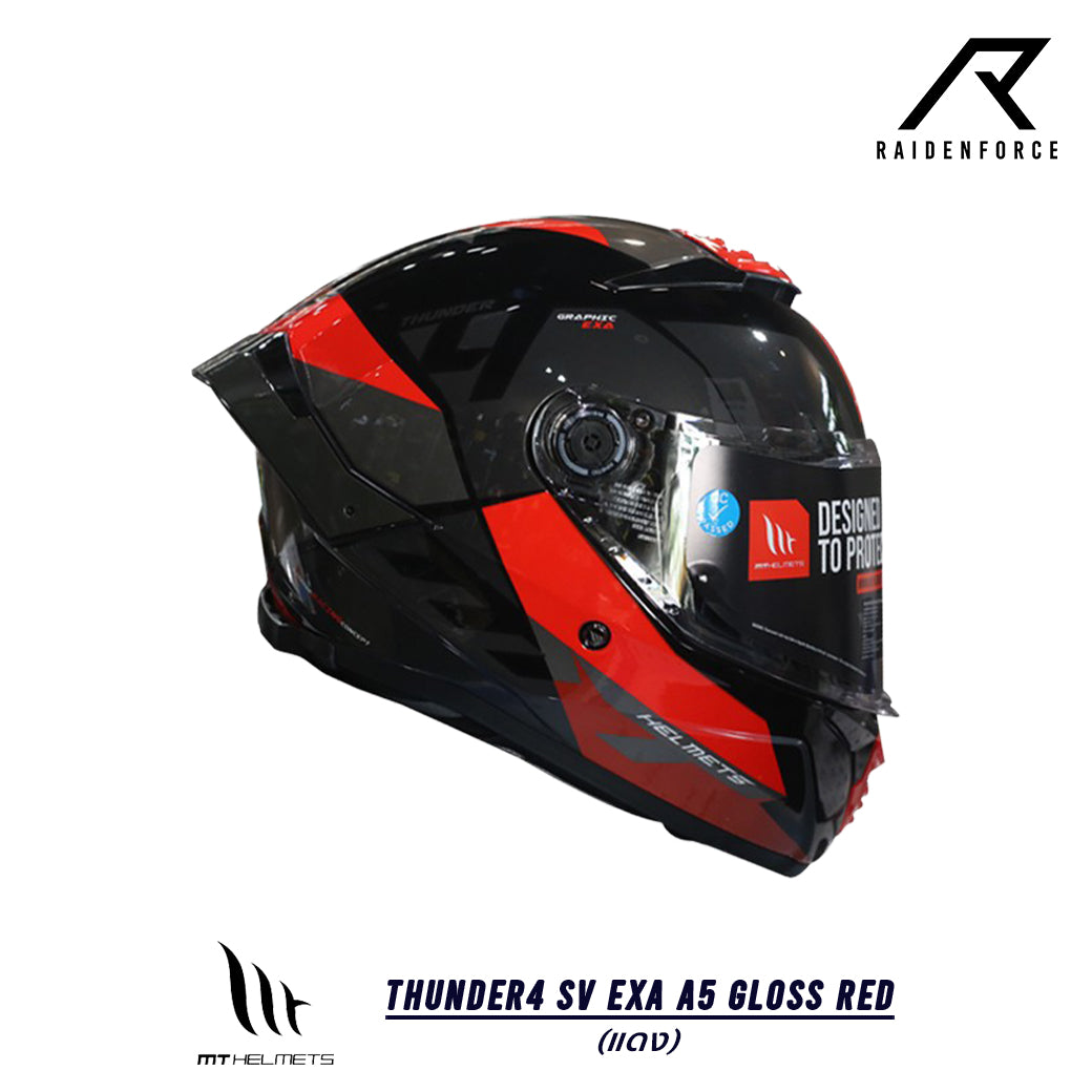 MT Thunder4 SV EXA A5 Gloss Red Helmet