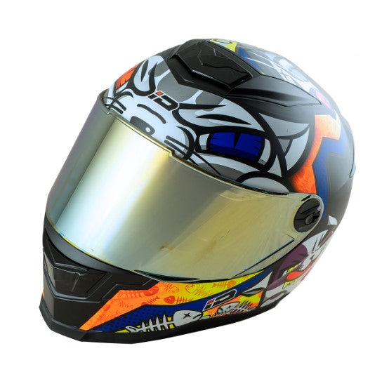 หมวกกันน็อค ID HELMET SPARTAN BT Popcat S4 ดำกึ่งเงากึ่งด้าน