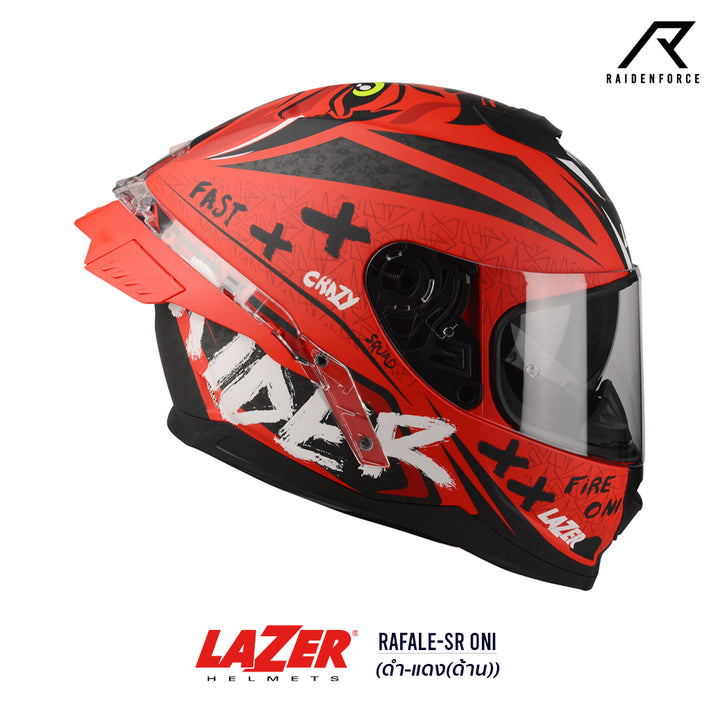 หมวกกันน็อค LAZER Helmet RAFALE ONI ดำ-แดง(ด้าน)