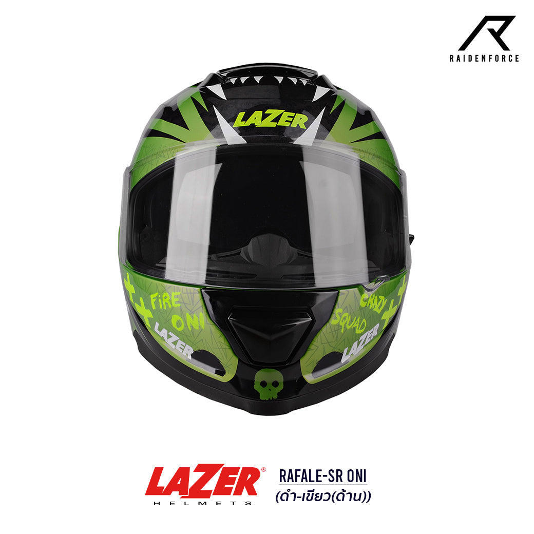 หมวกกันน็อค LAZER Helmet RAFALE ONI ดำ-เขียว(ด้าน)