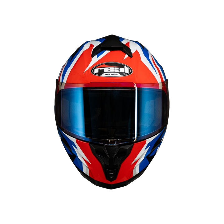 หมวกกันน็อค REAL Helmet Falcon FireStorm - สีดำน้ำเงินแดง