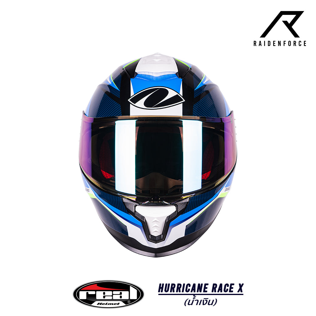 หมวกกันน็อค Real Helmet HURRICANE RACE X สีน้ำเงิน