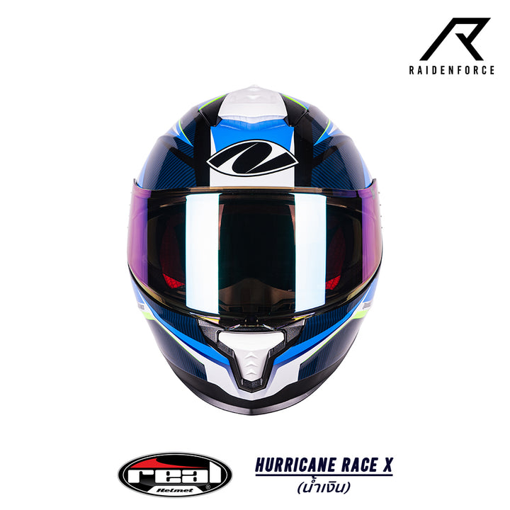 หมวกกันน็อค Real Helmet HURRICANE RACE X สีน้ำเงิน