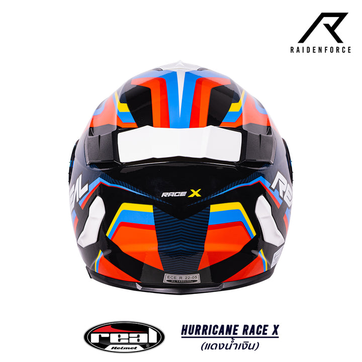 หมวกกันน็อค Real Helmet HURRICANE RACE X สีแดงน้ำเงิน