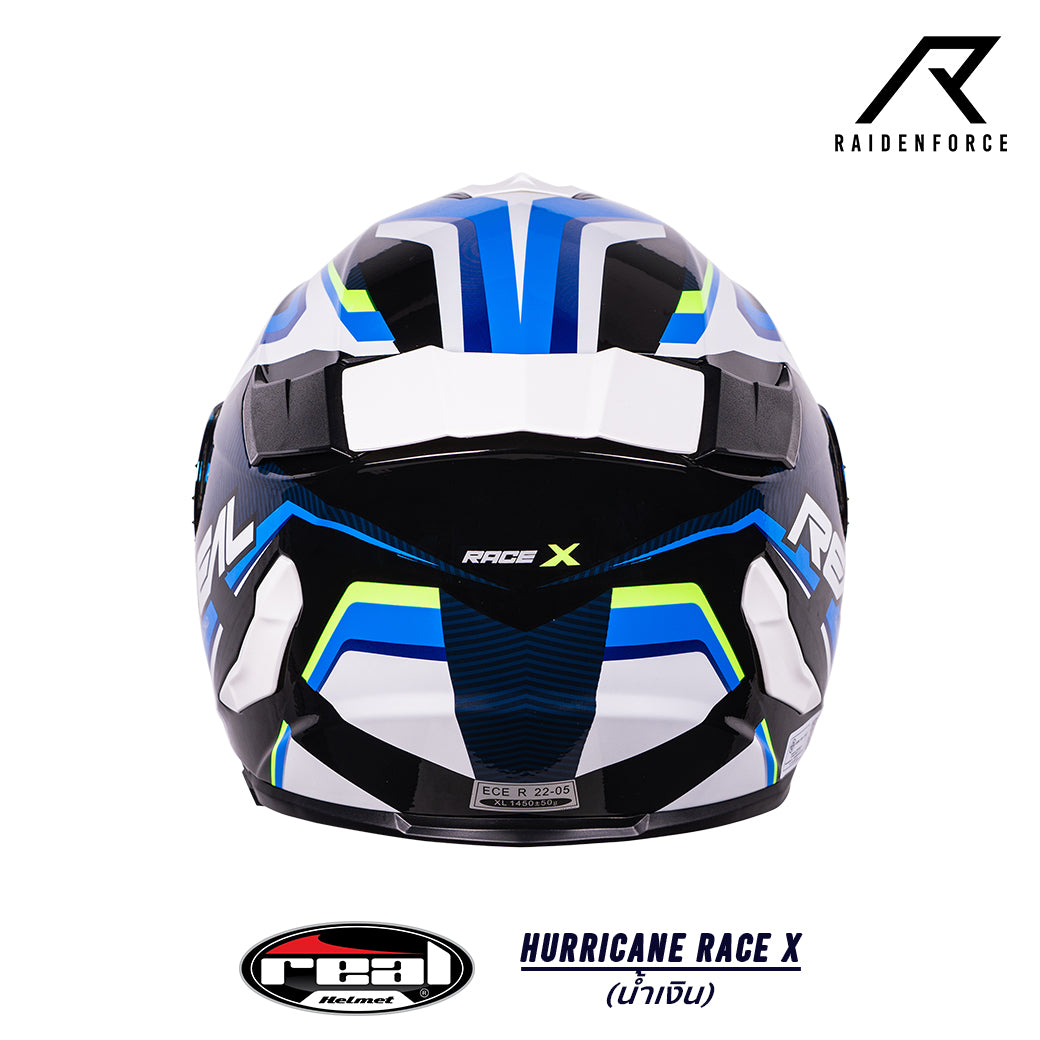 หมวกกันน็อค Real Helmet HURRICANE RACE X สีน้ำเงิน