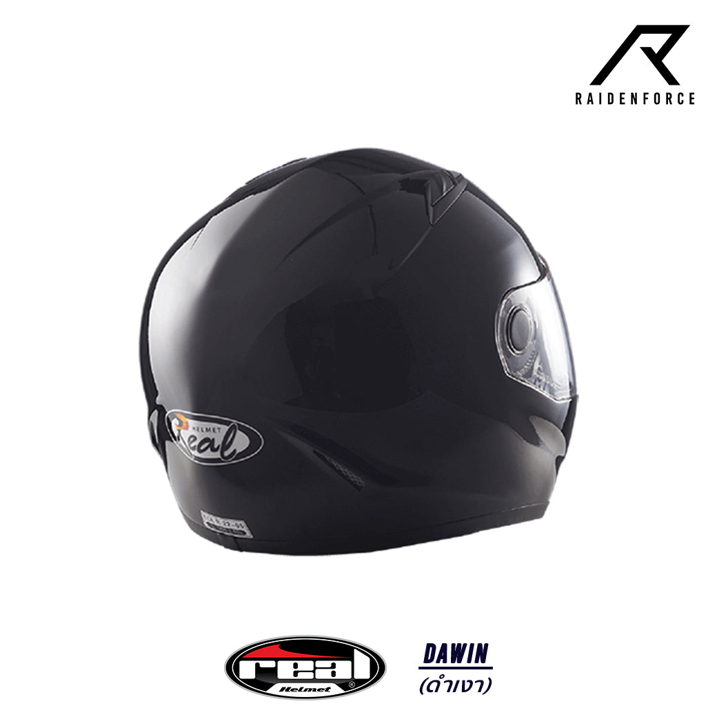 หมวกกันน็อค REAL Helmet Dawin ดำเงา