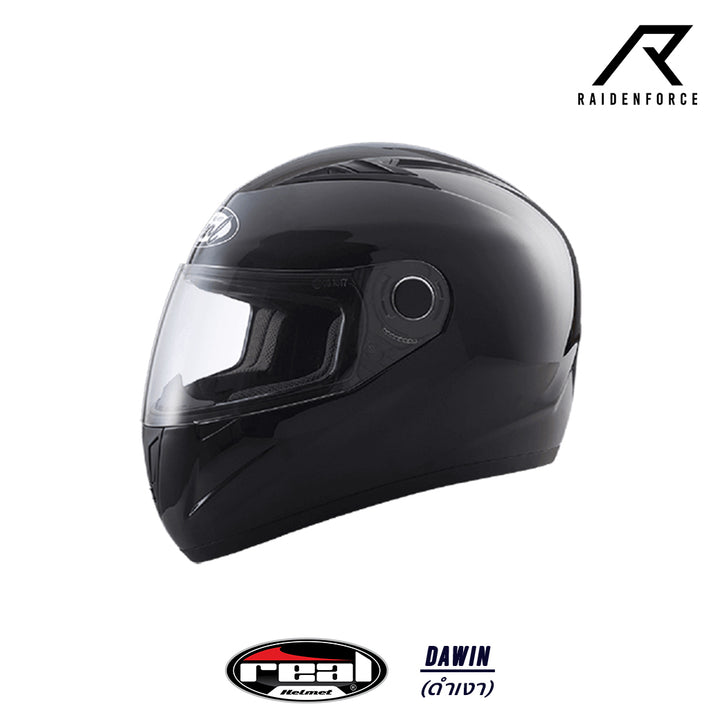 หมวกกันน็อค REAL Helmet Dawin ดำเงา