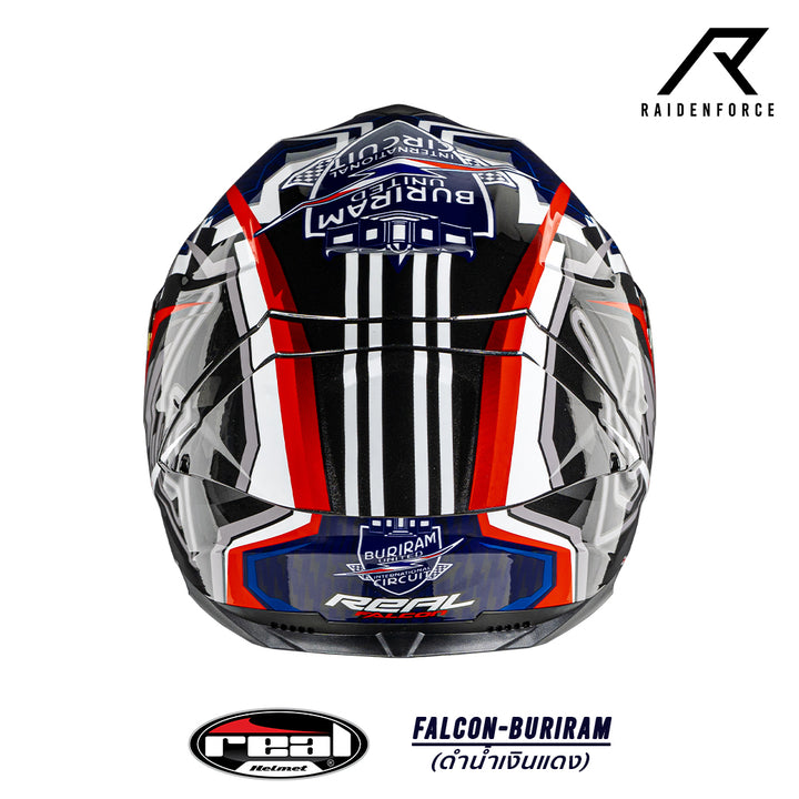 หมวกกันน็อค REAL Helmet Falcon Buriram - สีดำน้ำเงินแดง