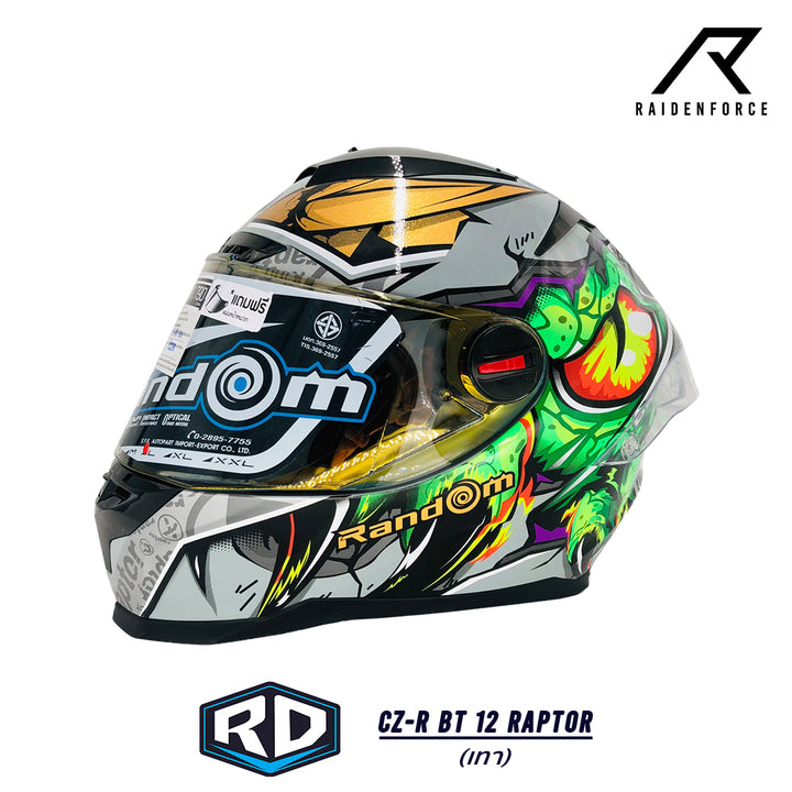 หมวกกันน็อค Random CZ-R BT 12 Raptor สีเทา