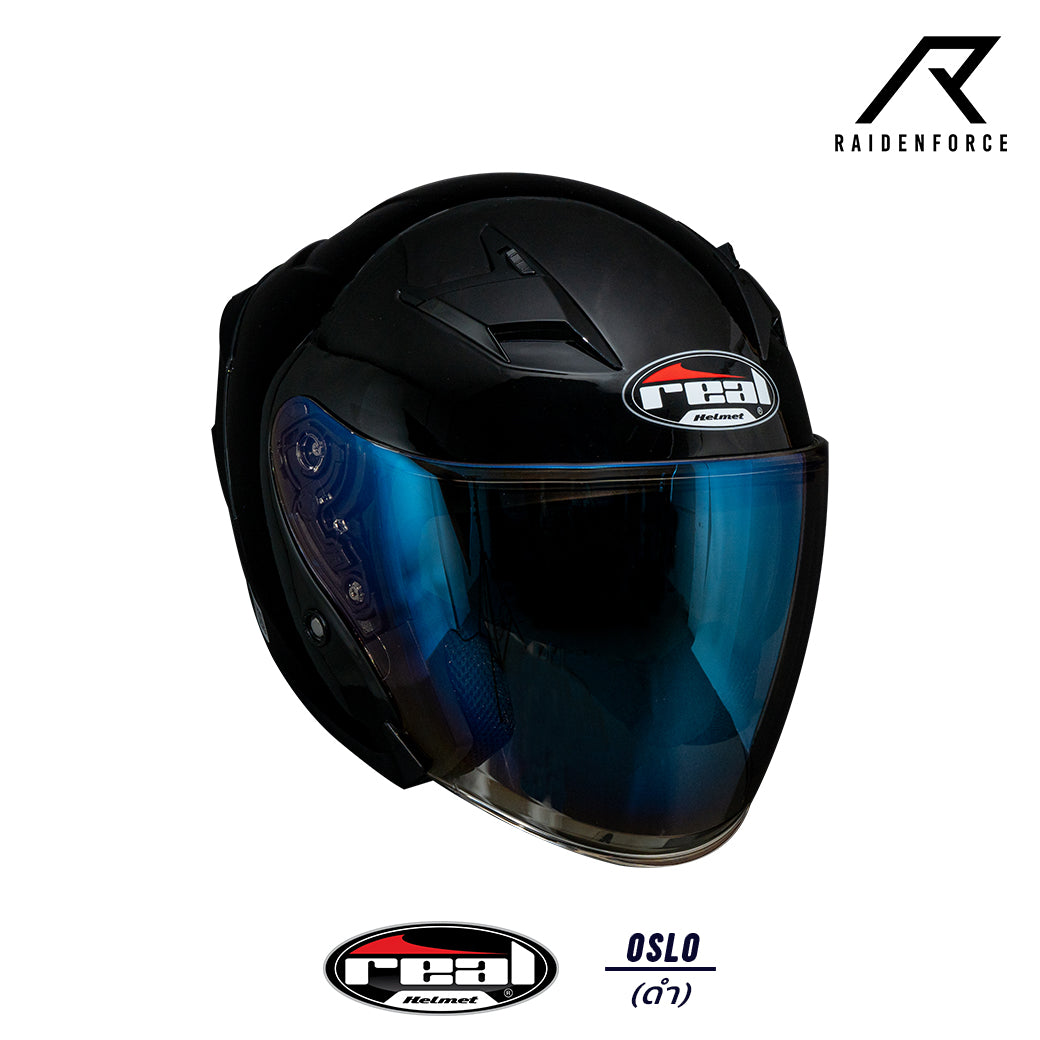 Real Helmet Oslo Black Helmet