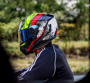 หมวกกันน็อค Real Helmets Hurricane-Impact ดำ/แดงเหลือง