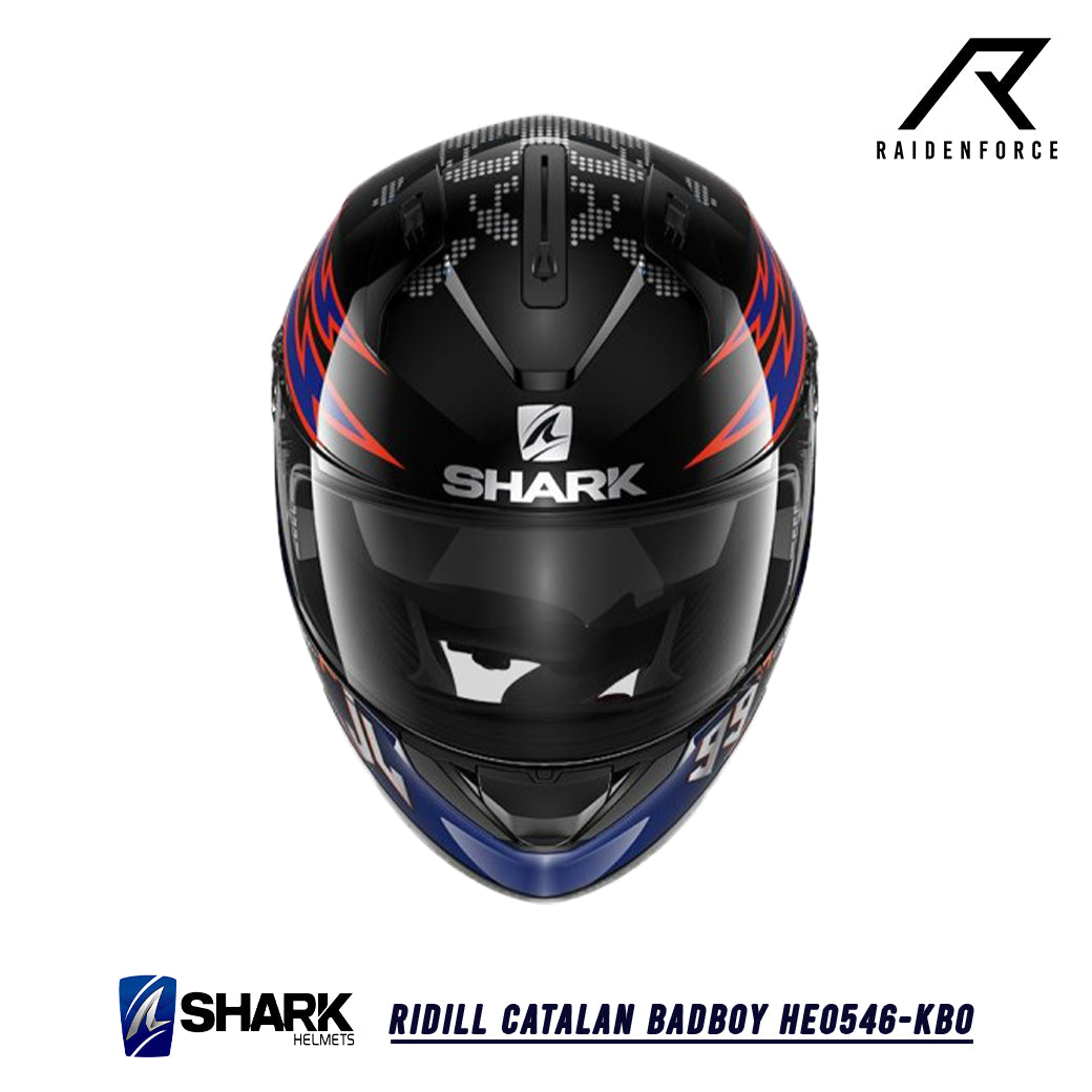 หมวกกันน็อค SHARK RIDILL CATALAN BADBOY HE0546-KBO