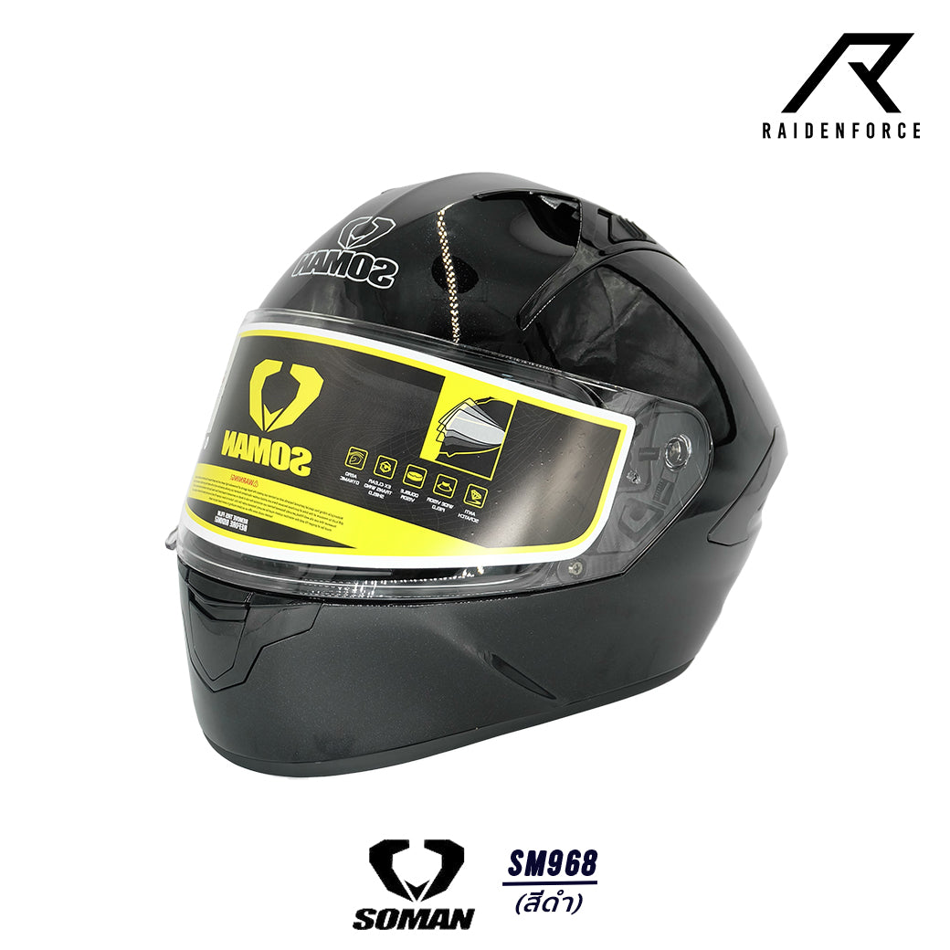 SOMAN Helmet - SM968 Black
