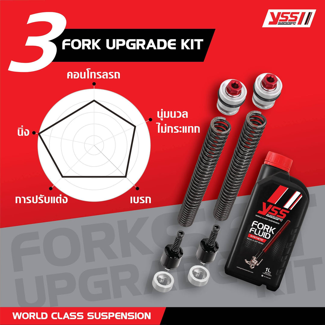 ชุดอัฟเกรดโช้คหน้า YSS Fork Upgrade Kit Honda PCX160'21