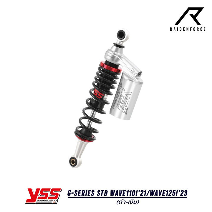 โช้ค YSS G-Series Honda Wave110i'21/Wave125i'23  สี ดำ/เงิน Rc302-330T-77-889