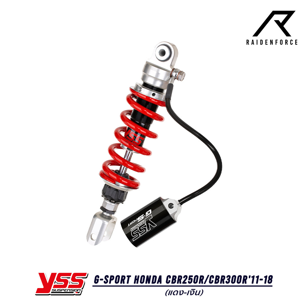 โช้ค YSS G-Sport Honda CBR250R/CBR300R'11-18  สี แดง/เงิน