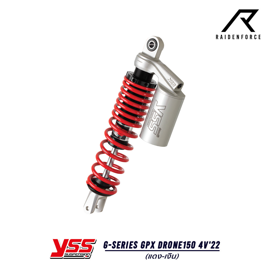 โช้ค YSS G-Series GPX Drone150 4V'22  สี แดง/เงิน