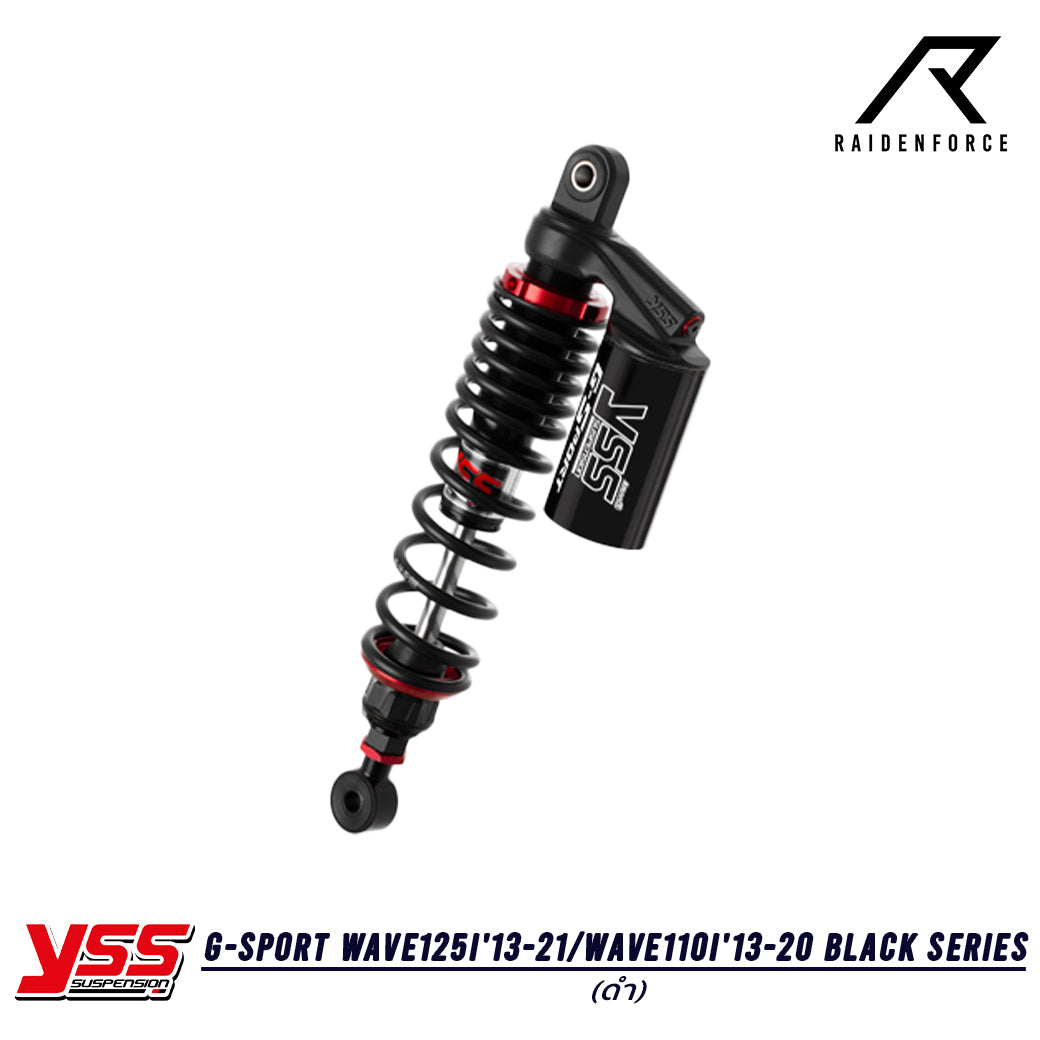 โช้ค YSS G-Sport Honda Wave125i'13-21/Wave110i'13-20 Black series สี ดำ/ดำ
