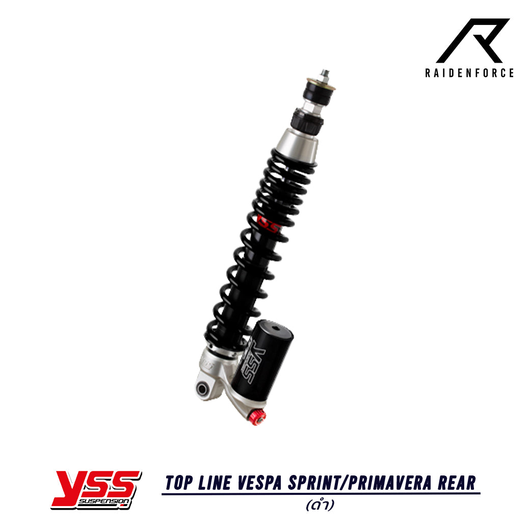 โช้ค YSS Top line Vespa Sprint/Primavera Rear สี ดำ/ดำ