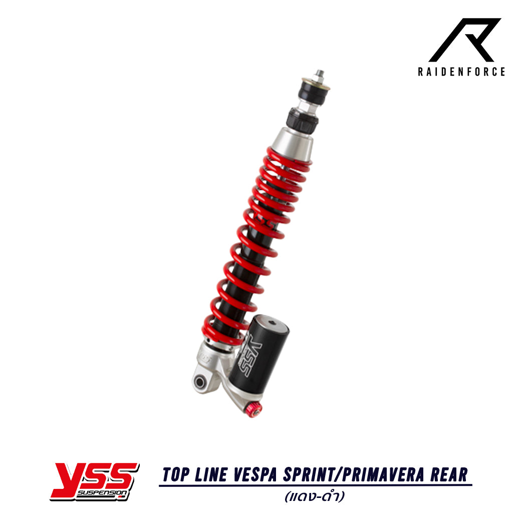 โช้ค YSS Top line Vespa Sprint/Primavera Rear สี แดง/ดำ