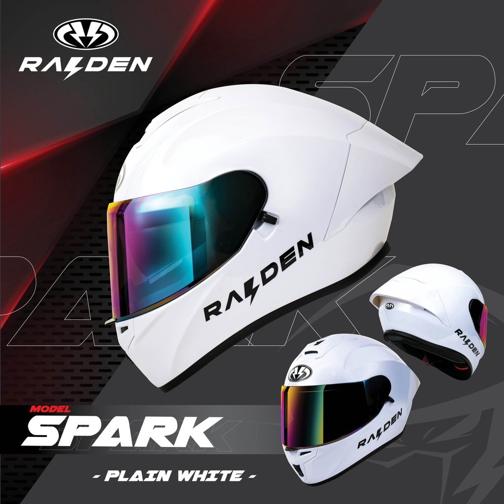 หมวกกันน็อค RAIDEN SPARK สีขาว