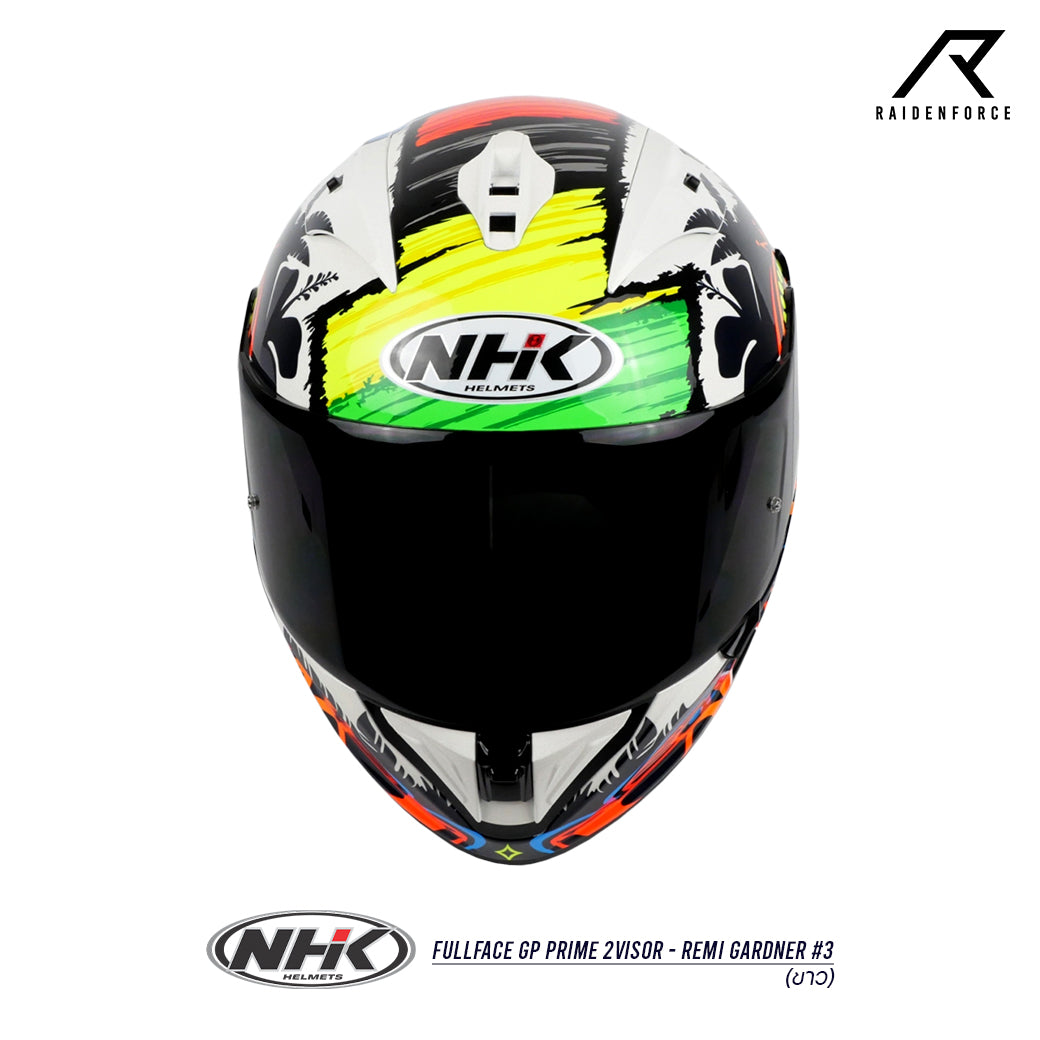 หมวกกันน็อค NHK Fullface GPPrime2Visor-Remy Gardner #3 Champion ขาว