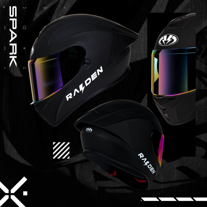 หมวกกันน็อค RAIDEN SPARK  สี ดำด้าน