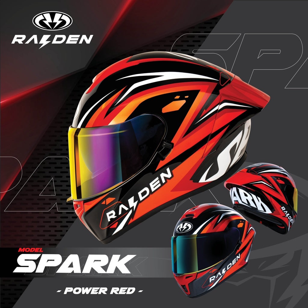 หมวกกันน็อค RAIDEN  SPARK  POWERRED