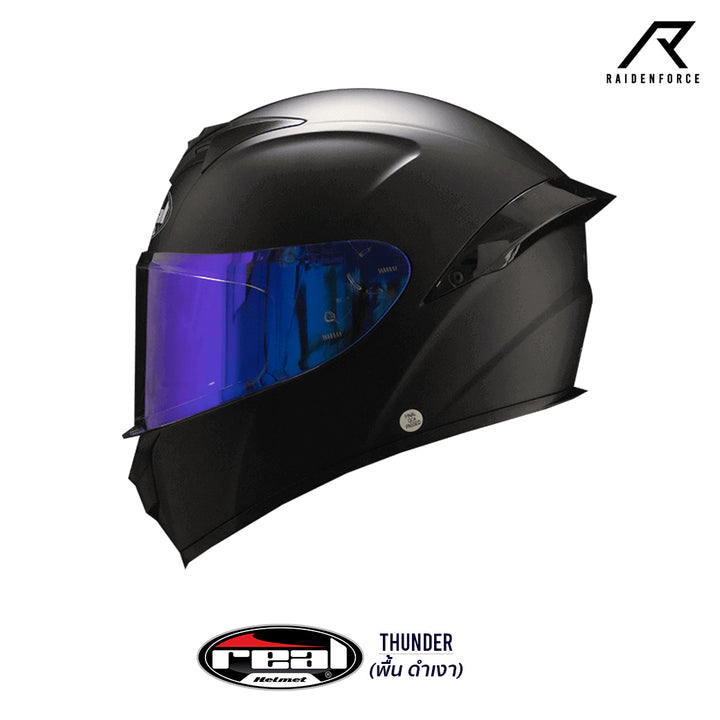 หมวกกันน็อค REAL Helmet Thunder พื้น ดำด้าน